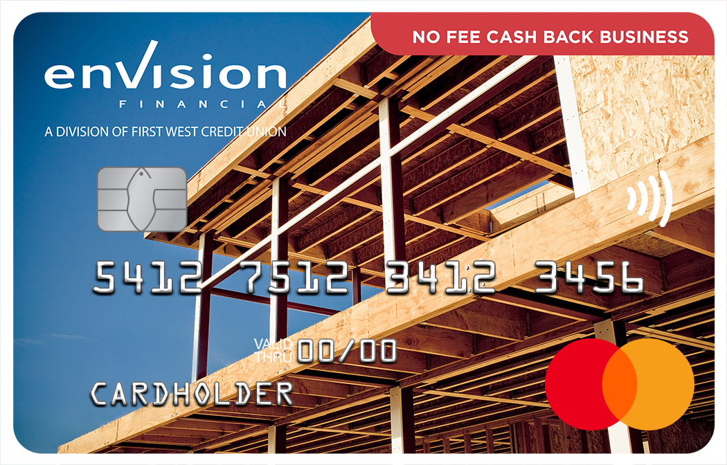 Envision Financial No Fee Cash Back Business Mastercard