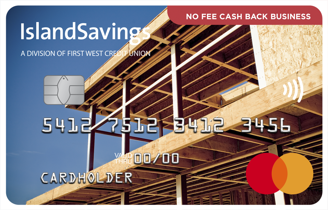 Island Savings No Fee Cash Back Business Mastercard